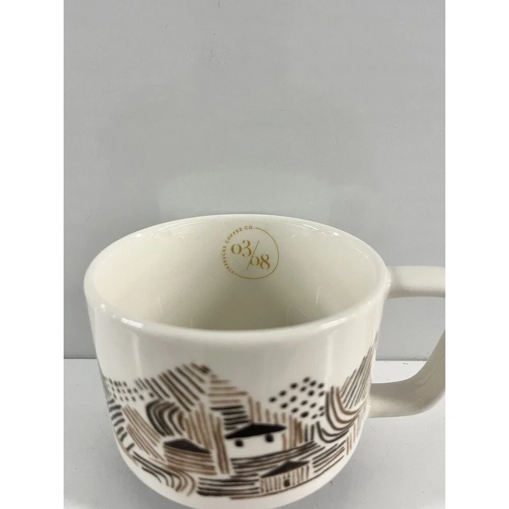 Starbucks Coffee Mug Artisan 2014 Series 03/08 Brown House Land Ceramic Canadian - Picture 6 of 13